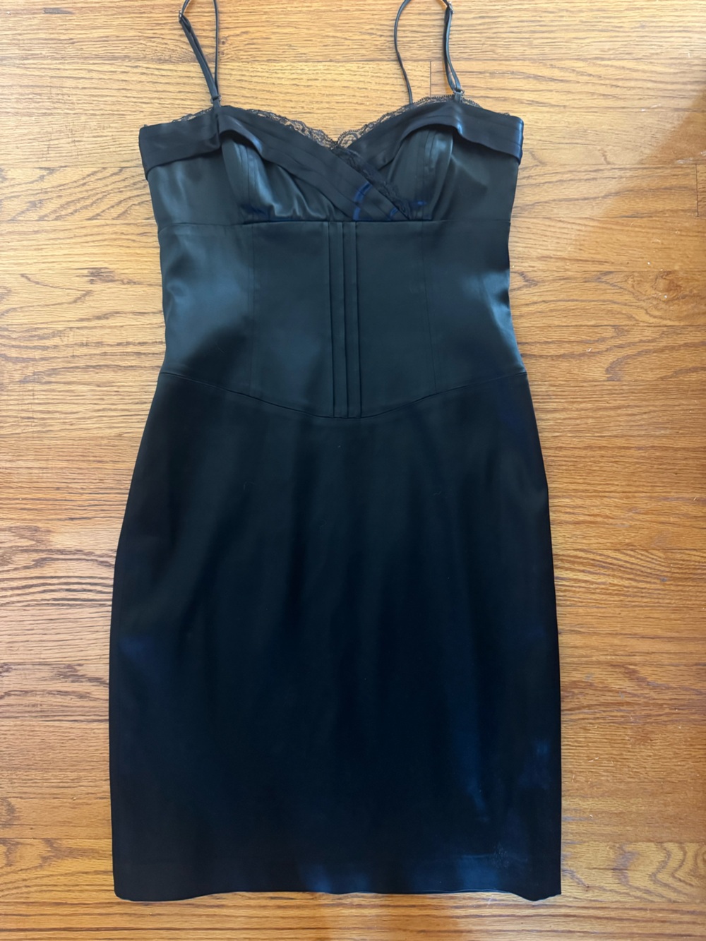 Laundry By Shelli Segal Black Satin-Look Pencil Dress